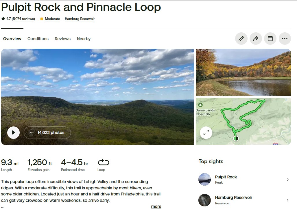 Hiking: Pinnacle Loop AT